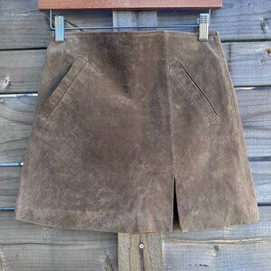 Blank NYC Leather Suede Mini Skirt - 24